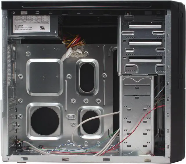 Alt view image 9 of 15 - Sunbeam IC-XTB-BK Black Steel ATX Mid Tower Computer Case ATX 450W Silent Power Supply Power Supply