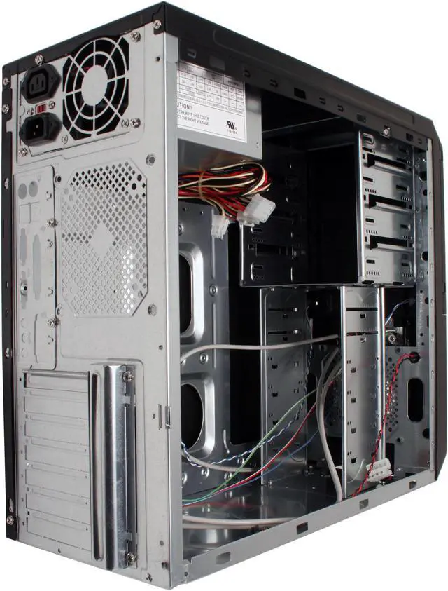 Alt view image 10 of 15 - Sunbeam IC-XTB-BK Black Steel ATX Mid Tower Computer Case ATX 450W Silent Power Supply Power Supply