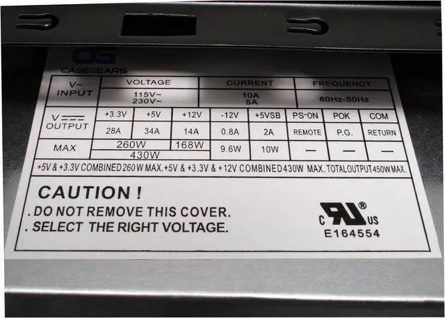 Alt view image 12 of 15 - Sunbeam IC-XTB-BK Black Steel ATX Mid Tower Computer Case ATX 450W Silent Power Supply Power Supply