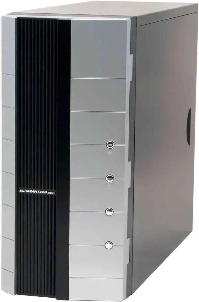 Alt view image 2 of 19 - Sunbeam IC-SS-US-SVBK Silver/Black Steel ATX Mid Tower Computer Case 450W Power Supply