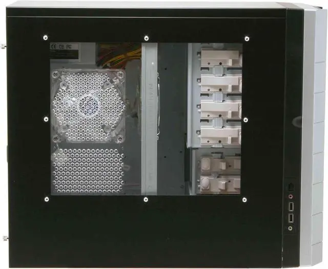 Alt view image 5 of 19 - Sunbeam IC-SS-US-SVBK Silver/Black Steel ATX Mid Tower Computer Case 450W Power Supply