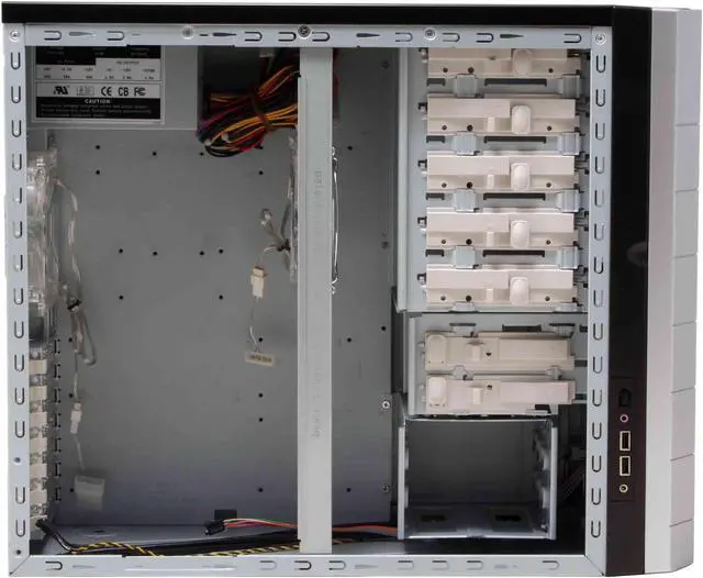 Alt view image 8 of 19 - Sunbeam IC-SS-US-SVBK Silver/Black Steel ATX Mid Tower Computer Case 450W Power Supply