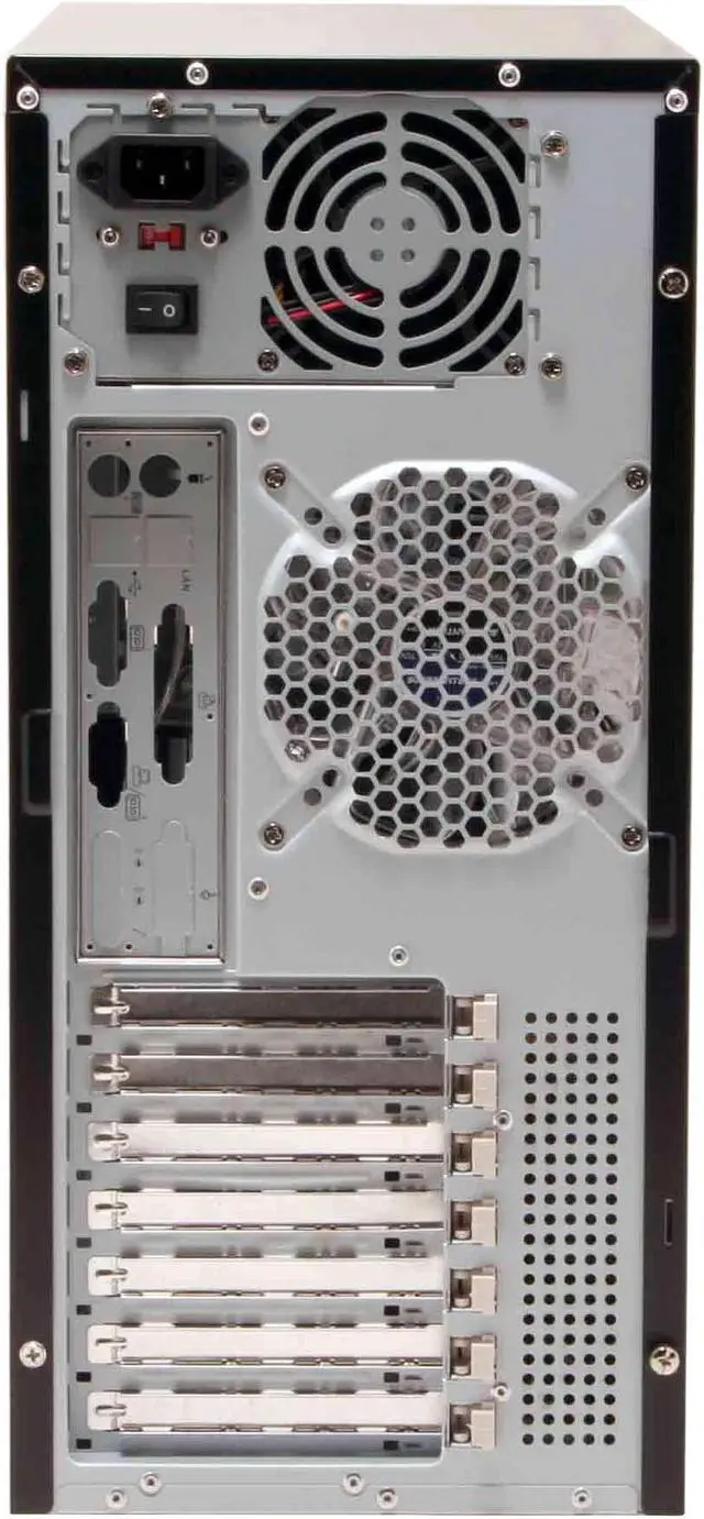 Alt view image 12 of 19 - Sunbeam IC-SS-US-SVBK Silver/Black Steel ATX Mid Tower Computer Case 450W Power Supply