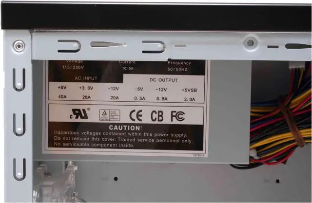 Alt view image 13 of 19 - Sunbeam IC-SS-US-SVBK Silver/Black Steel ATX Mid Tower Computer Case 450W Power Supply