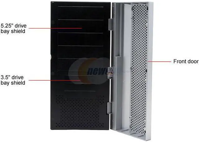 Alt view image 4 of 12 - Sunbeam Silent Storm IC-SS-SVBK Black/Silver Steel ATX Mid Tower Computer Case