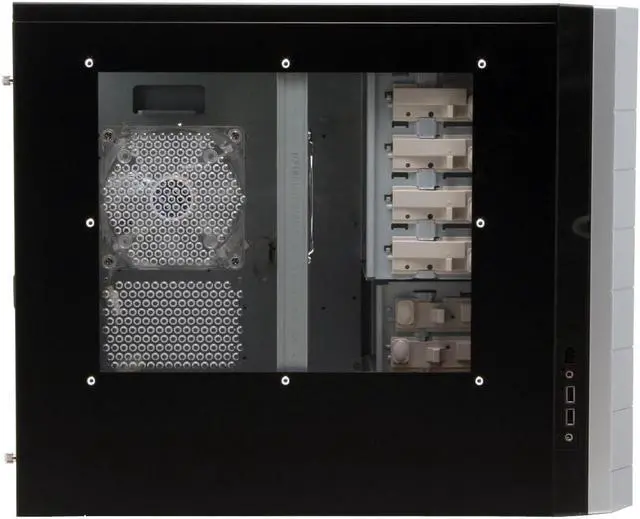 Alt view image 5 of 12 - Sunbeam Silent Storm IC-SS-SVBK Black/Silver Steel ATX Mid Tower Computer Case
