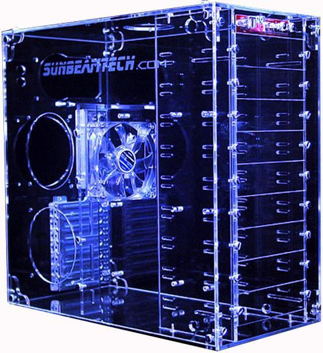 Main image of Sunbeam AC9B-HUVB Blue Clear Acrylic ATX Mid Tower Computer Case