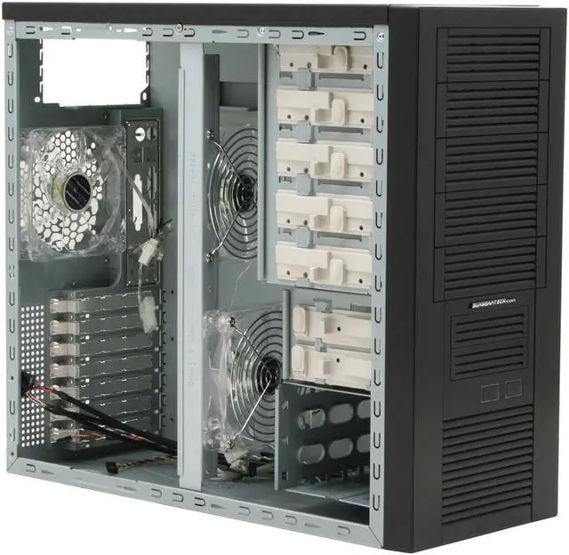 Alt view image 8 of 13 - Sunbeam Freezing-Storm IC-FS-BK Black Steel ATX Mid Tower Computer Case