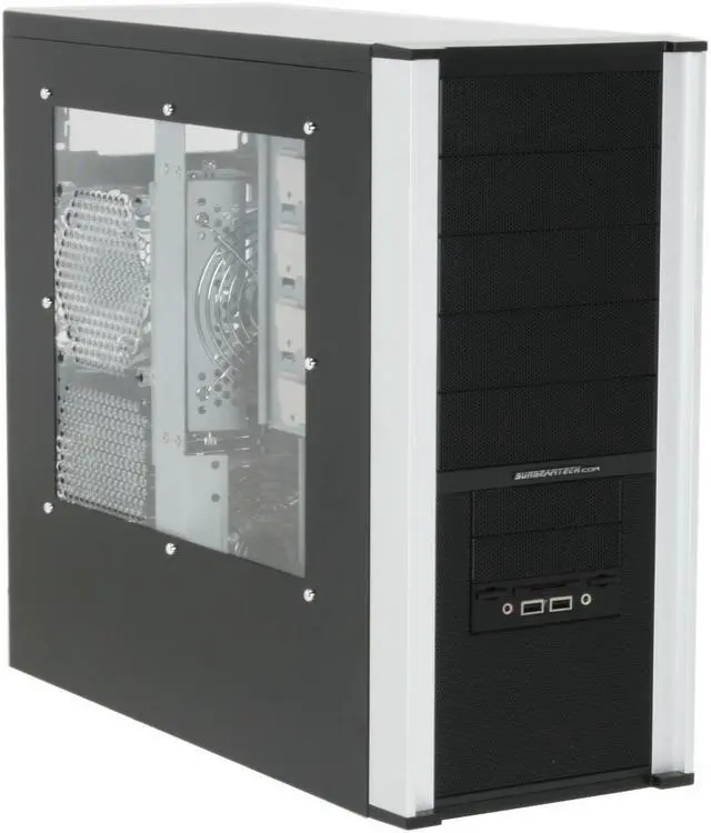 Main image of Sunbeam 3D Storm IC-3DS-SVBK Black Steel ATX Mid Tower Computer Case