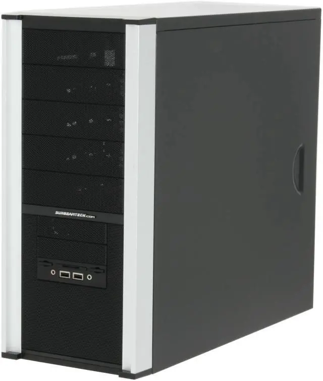 Alt view image 2 of 13 - Sunbeam 3D Storm IC-3DS-SVBK Black Steel ATX Mid Tower Computer Case
