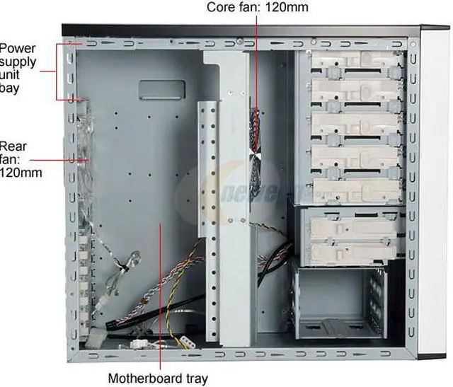 Alt view image 8 of 13 - Sunbeam 3D Storm IC-3DS-SVBK Black Steel ATX Mid Tower Computer Case
