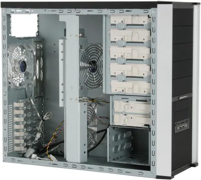 Alt view image 9 of 13 - Sunbeam 3D Storm IC-3DS-SVBK Black Steel ATX Mid Tower Computer Case
