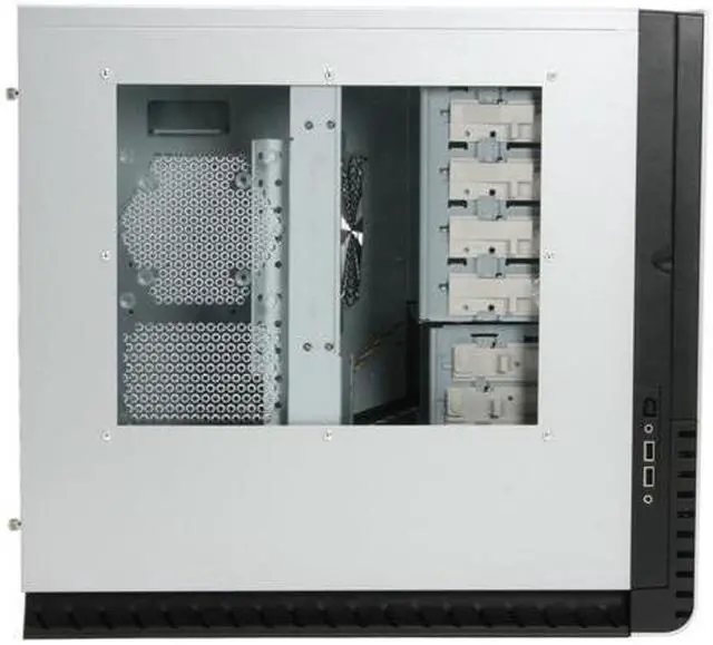 Alt view image 8 of 15 - Tuniq 3 IC-TQ3-US-SVBK Black/ Silver Aluminum front bezel, 0.8mm SECC chassis ATX Mid Tower Computer Case