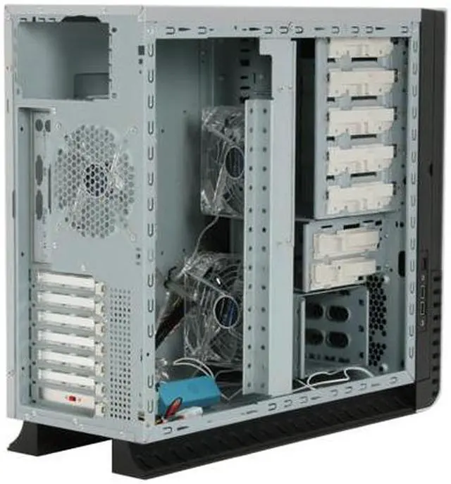 Alt view image 11 of 15 - Tuniq 3 IC-TQ3-US-SVBK Black/ Silver Aluminum front bezel, 0.8mm SECC chassis ATX Mid Tower Computer Case