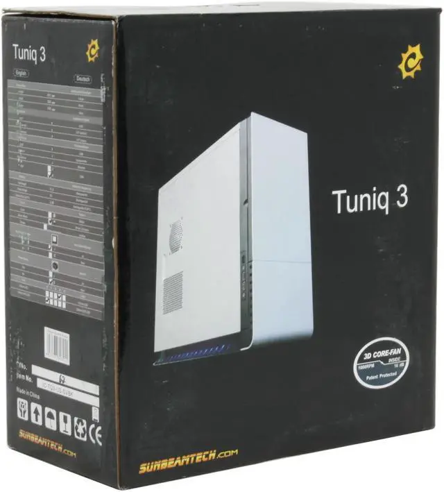 Alt view image 14 of 15 - Tuniq 3 IC-TQ3-US-SVBK Black/ Silver Aluminum front bezel, 0.8mm SECC chassis ATX Mid Tower Computer Case