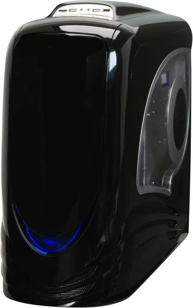 Alt view image 3 of 12 - Sunbeam Automaton IC-AUT-US-BK Black Aluminum ATX Mid Tower Computer Case 450W Power Supply