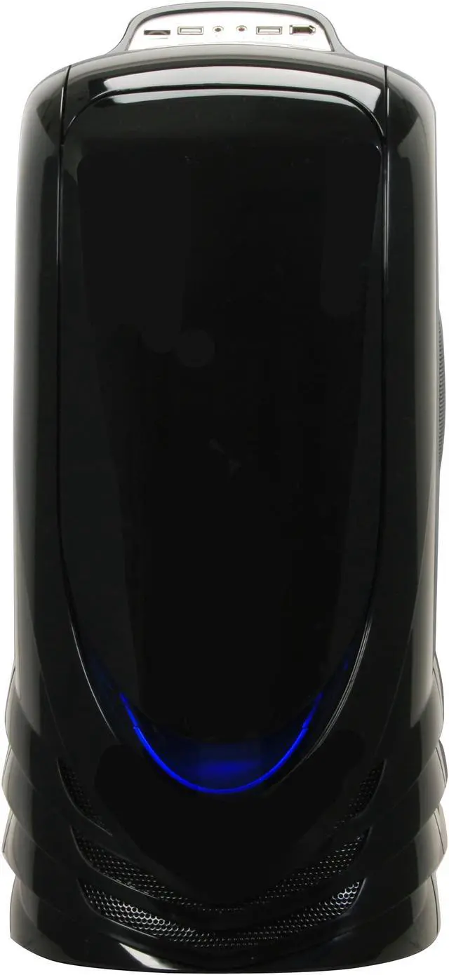 Alt view image 2 of 12 - Sunbeam Automaton IC-AUT-US-BK Black Aluminum ATX Mid Tower Computer Case 450W Power Supply