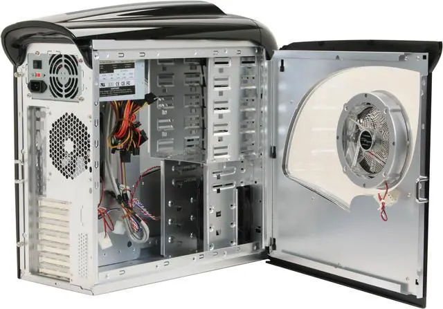 Alt view image 6 of 12 - Sunbeam Automaton IC-AUT-US-BK Black Aluminum ATX Mid Tower Computer Case 450W Power Supply