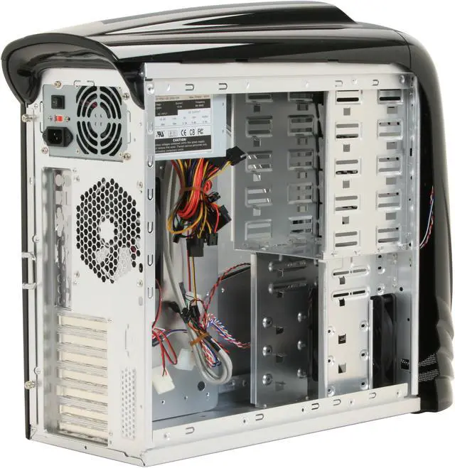 Alt view image 7 of 12 - Sunbeam Automaton IC-AUT-US-BK Black Aluminum ATX Mid Tower Computer Case 450W Power Supply