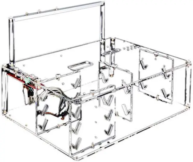 Alt view image 4 of 20 - Sunbeam ACTS-T Transparent Clear Acrylic ATX Desktop Ultra Tech Station Acrylic Case