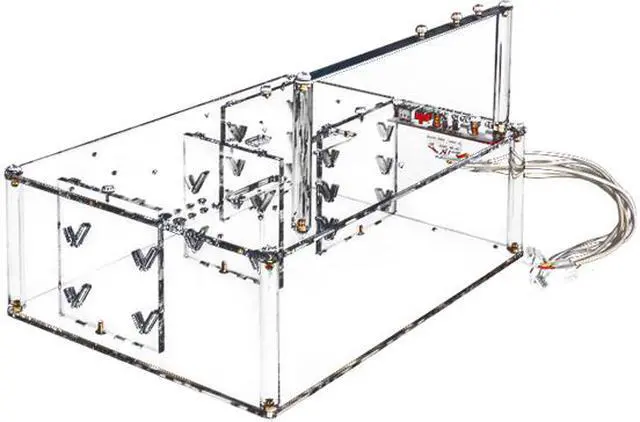 Alt view image 6 of 20 - Sunbeam ACTS-T Transparent Clear Acrylic ATX Desktop Ultra Tech Station Acrylic Case