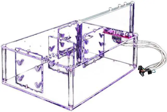 Alt view image 7 of 20 - Sunbeam ACTS-T Transparent Clear Acrylic ATX Desktop Ultra Tech Station Acrylic Case
