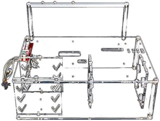 Alt view image 8 of 20 - Sunbeam ACTS-T Transparent Clear Acrylic ATX Desktop Ultra Tech Station Acrylic Case