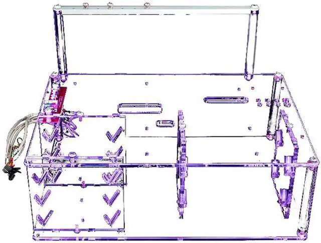Alt view image 9 of 20 - Sunbeam ACTS-T Transparent Clear Acrylic ATX Desktop Ultra Tech Station Acrylic Case