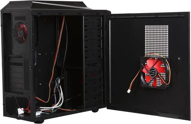 Alt view image 5 of 10 - Sunbeam VentMax IC-VM-BK Black Interior SGCC 0.6mm ATX Mid Tower Computer Case with 5PCS Case Fans and a Fan Controller
