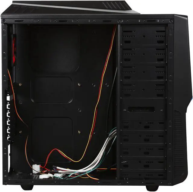 Alt view image 6 of 10 - Sunbeam VentMax IC-VM-BK Black Interior SGCC 0.6mm ATX Mid Tower Computer Case with 5PCS Case Fans and a Fan Controller
