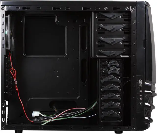 Alt view image 6 of 9 - Sunbeam EVO IC-EVO-BK Black Plastic / SECC ATX Mid Tower Gaming Case