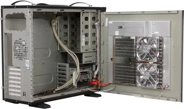 Alt view image 6 of 13 - Titan Water case TWC-A88/AB Black Aluminum ATX Mid Tower Computer Case