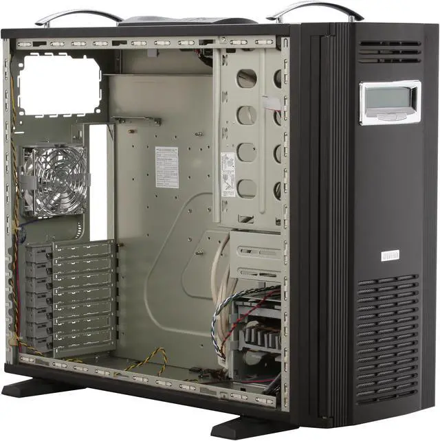 Alt view image 9 of 13 - Titan Water case TWC-A88/AB Black Aluminum ATX Mid Tower Computer Case