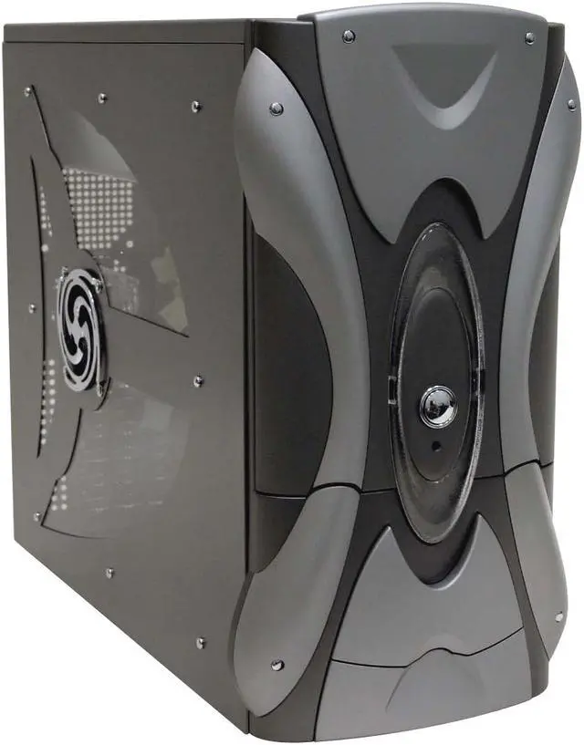 Alt view image 2 of 11 - KINGWIN MTX425SW Silver/Gray Steel ATX Mid Tower Computer Case 420W Power Supply