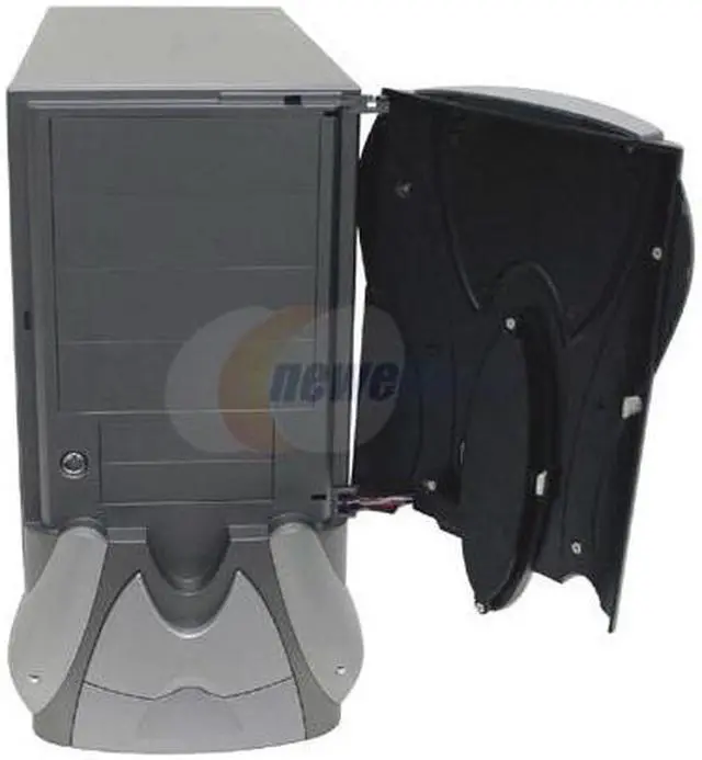 Alt view image 4 of 11 - KINGWIN MTX425SW Silver/Gray Steel ATX Mid Tower Computer Case 420W Power Supply