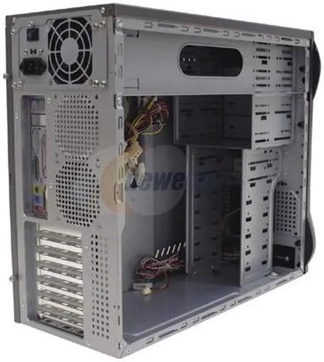 Alt view image 7 of 11 - KINGWIN MTX425SW Silver/Gray Steel ATX Mid Tower Computer Case 420W Power Supply