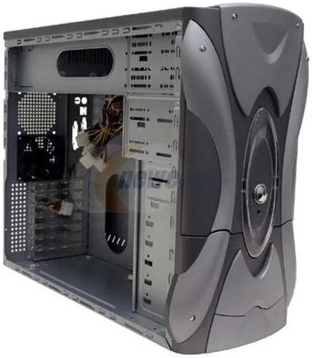Alt view image 6 of 11 - KINGWIN MTX425SW Silver/Gray Steel ATX Mid Tower Computer Case 420W Power Supply