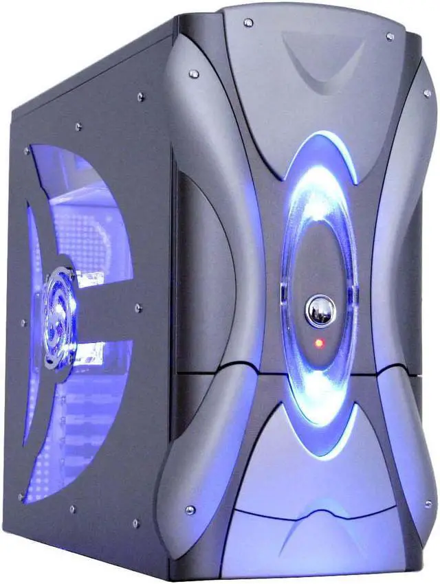 Main image of KINGWIN MTX425SW Silver/Gray Steel ATX Mid Tower Computer Case 420W Power Supply