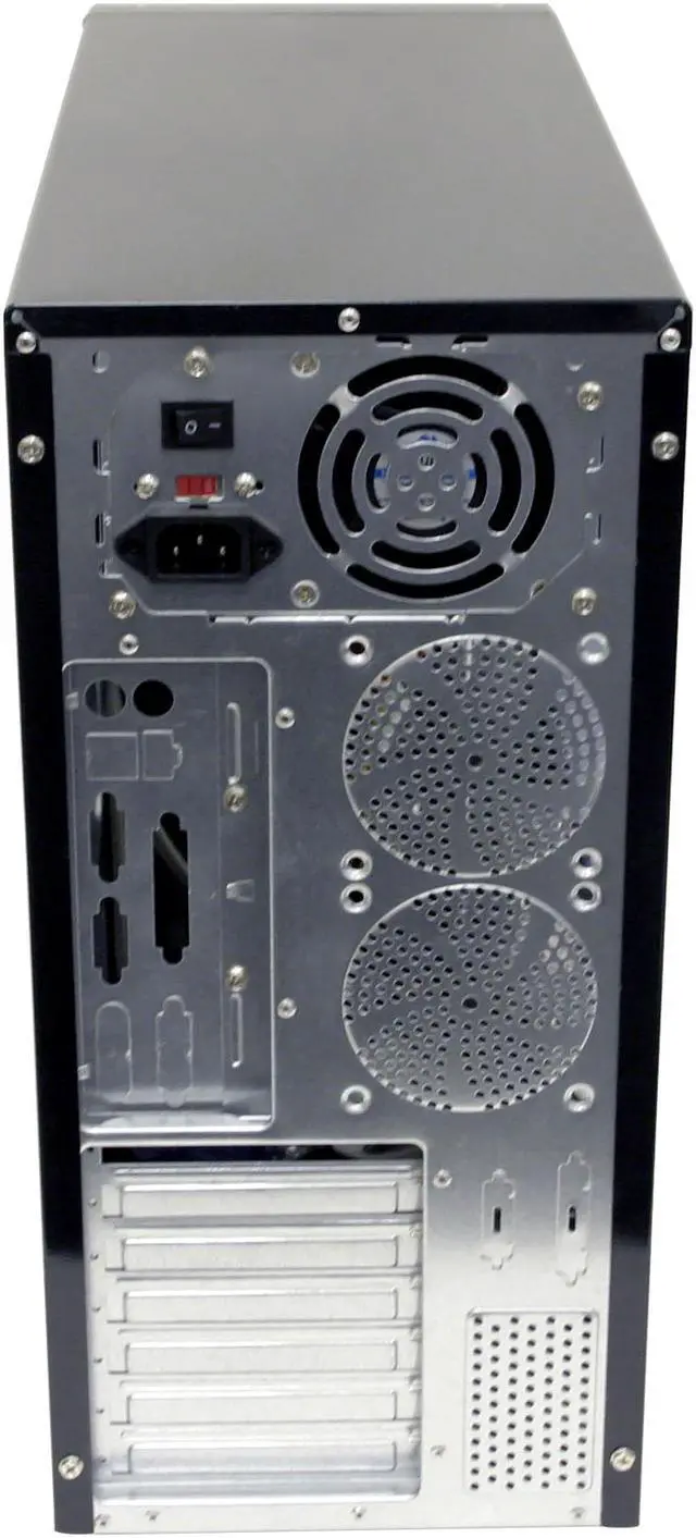 Alt view image 5 of 10 - MGE SIDEWINDER CA-SIDEWINDER-K Black/Red Steel ATX Mid Tower Computer Case 400W Power Supply
