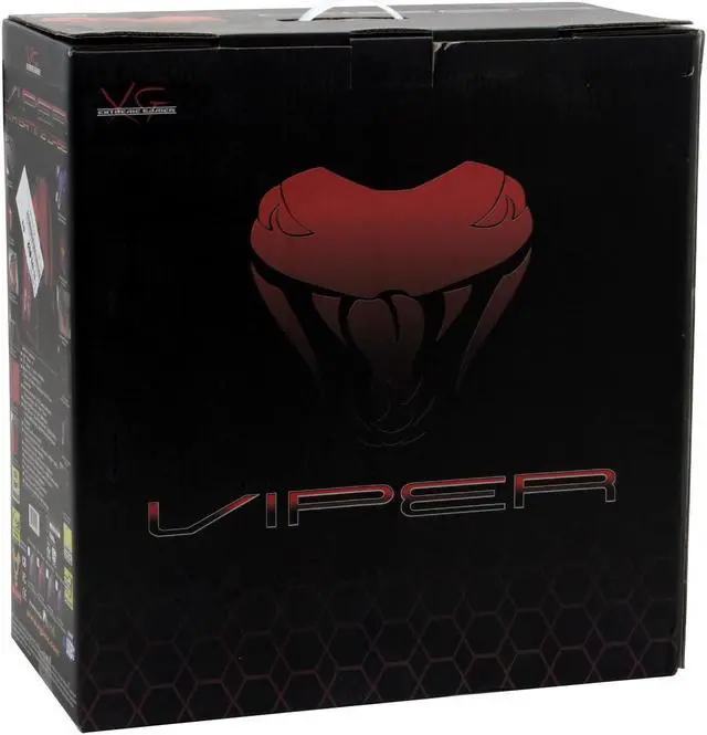 Alt view image 11 of 12 - MGE Viper CA-VIPER-RK Red/Black 0.7mm SECC ATX Mid Tower Computer Case 500W Dual Fan SATA Ready, AMD/INTEL Power Supply