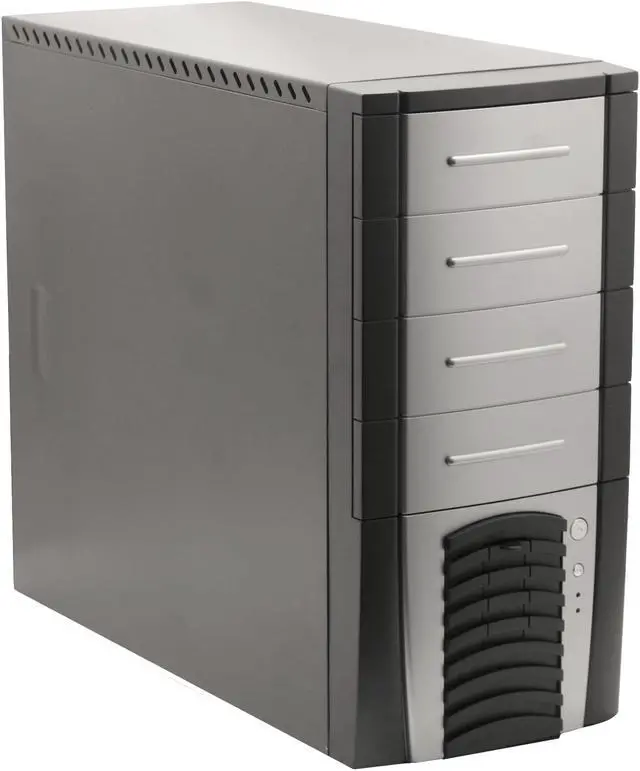 Main image of MGE SOHO H1 CASOHO-H1-K Black/Silver Steel ATX Mid Tower Computer Case 400W Power Supply