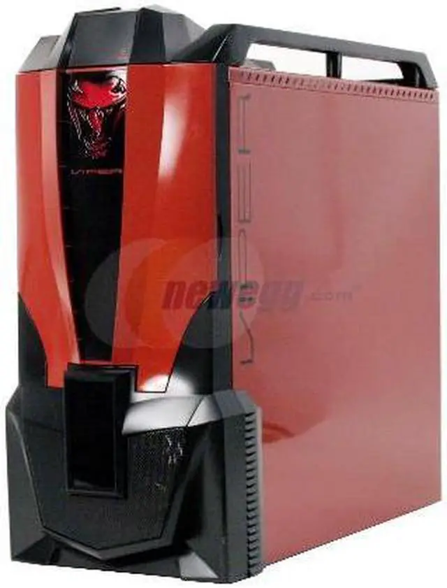 Alt view image 4 of 12 - XG Viper CA-VIPER-KR-NP Red/Black Steel ATX Mid Tower Computer Case