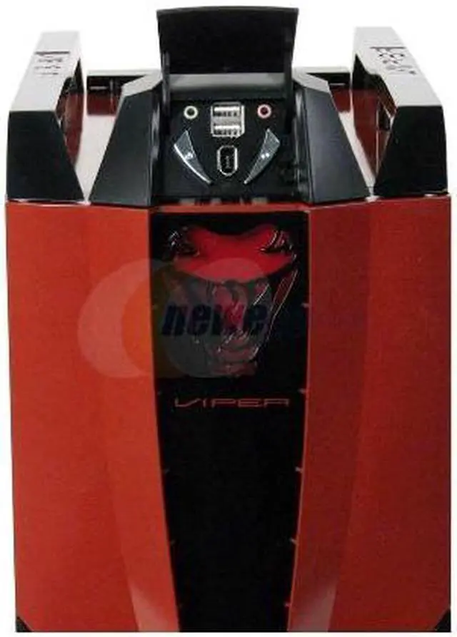 Alt view image 5 of 12 - XG Viper CA-VIPER-KR-NP Red/Black Steel ATX Mid Tower Computer Case