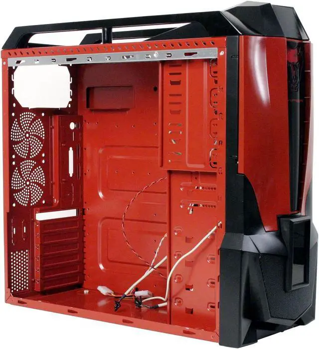 Alt view image 7 of 12 - XG Viper CA-VIPER-KR-NP Red/Black Steel ATX Mid Tower Computer Case