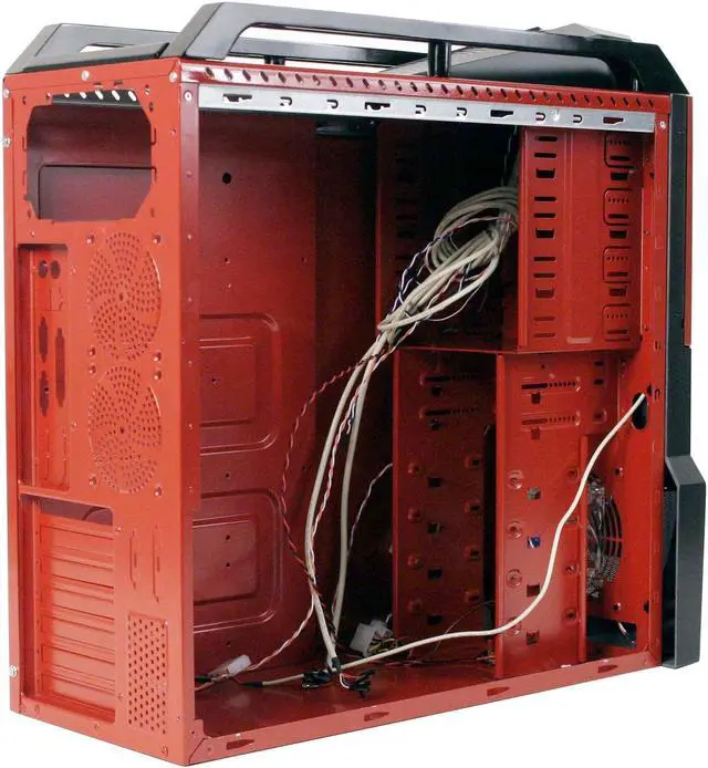 Alt view image 9 of 12 - XG Viper CA-VIPER-KR-NP Red/Black Steel ATX Mid Tower Computer Case