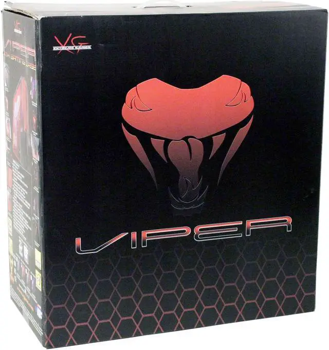Alt view image 12 of 12 - XG Viper CA-VIPER-KR-NP Red/Black Steel ATX Mid Tower Computer Case