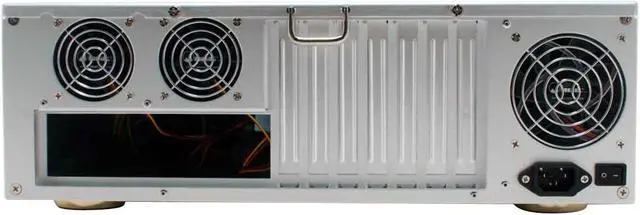 Alt view image 5 of 13 - MGE CA-EC1-S Silver Aluminum ATX Full Tower Computer Case 450W Power Supply