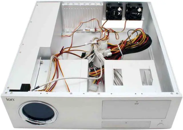 Alt view image 7 of 13 - MGE CA-EC1-S Silver Aluminum ATX Full Tower Computer Case 450W Power Supply