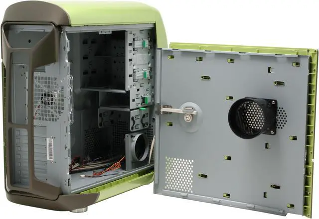 Alt view image 8 of 11 - ASUS VENTO 3600 Green Steel / Plastic ATX Mid Tower Computer Case
