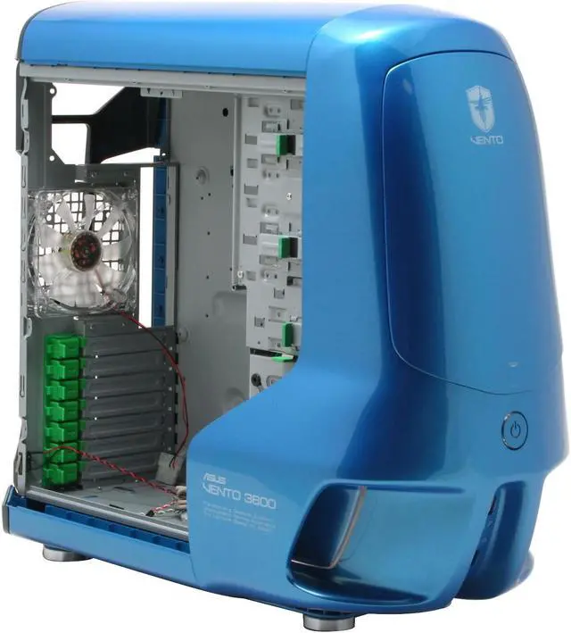 Alt view image 9 of 13 - ASUS VENTO 3600 Blue Steel ATX Mid Tower Computer Case